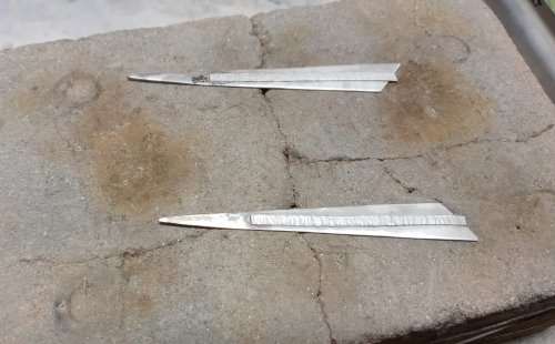 Judy Larson's Designer Stick Earrings Remodel - , Contemporary Wire Jewelry, Cutting, Cutting Tool, Cutters, Butane Torch, Soldering, Solder, sanding, filing, polishing, heat one piece at a time until the solder flows